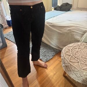 7 For All Mankind Classic Black Women's  corduroy cropped Jeans